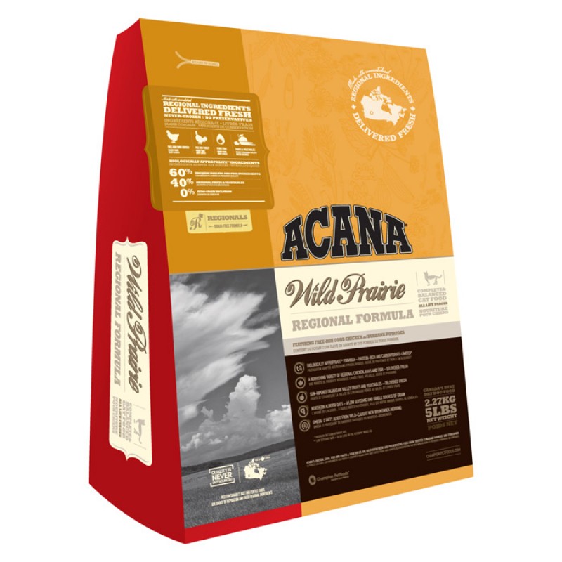 Acana (Акана) Prairie Cat. Сухой беззерновой корм для взрослых кошек всех пород и возрастов с курицей и рыбой, 0,340 кг